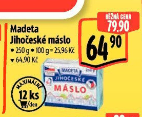 Máslo Jihočeské Madeta