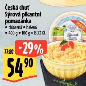 Pikantní sýrová pomazánka Česká chuť