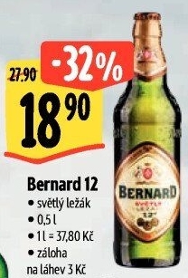 Pivo světlý ležák 12° Bernard