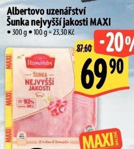 Šunka nejvyšší jakosti Albertovo uzenářství