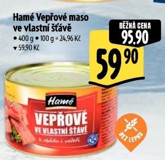 Vepřové maso ve vlastní šťávě Hamé