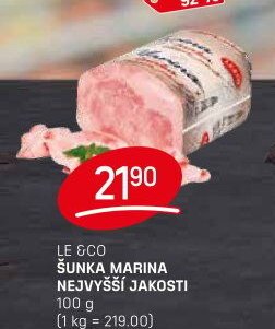 LE & CO ŠUNKA MARINA NEJVYŠŠÍ JAKOSTI