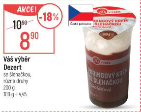 Dezert se šlehačkou Váš Výběr
