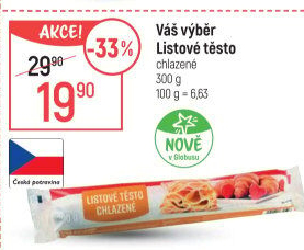 Listové těsto Váš Výběr