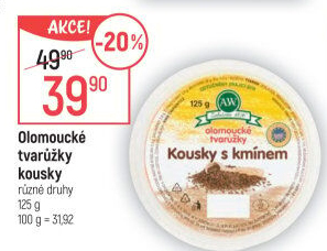 Sýr tvarůžky olomoucké kousky A.W.