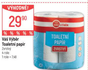 Toaletní papír 2vrstvý Váš Výběr