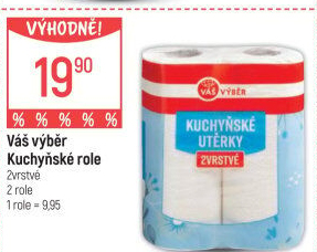 Utěrky kuchyňské 2vrstvé Váš Výběr