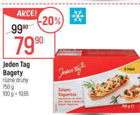 Bageta k rozpečení mražená Jeden Tag