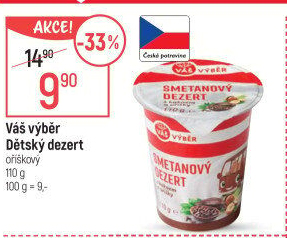 Dezert smetanový Váš Výběr