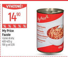 Fazole bílé v rajčatové omáčce My Price