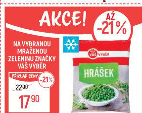 Hrášek mražený Váš Výběr