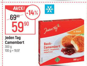 Sýr Camembert obalovaný mražený Jeden Tag