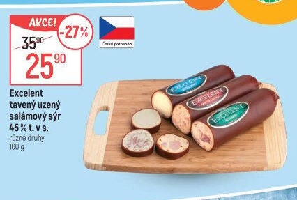 Sýr tavený salámový uzený 45% Excelent