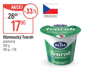Tvaroh polotučný Olomoucký Olma