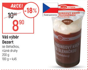 Dezert se šlehačkou Váš Výběr