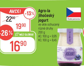 Jogurt ochucený jihočeský Agro-La