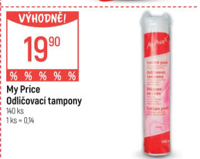 Odličovací tampony My Price