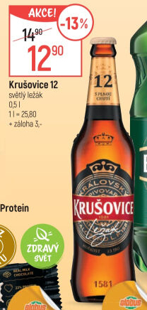 Pivo světlý ležák Královský 12° Krušovice