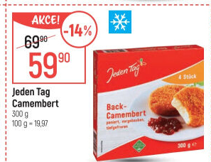 Sýr Camembert obalovaný mražený Jeden Tag