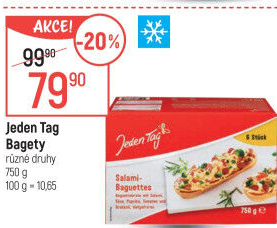 Bageta k rozpečení mražená Jeden Tag