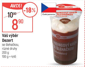 Dezert se šlehačkou Váš Výběr