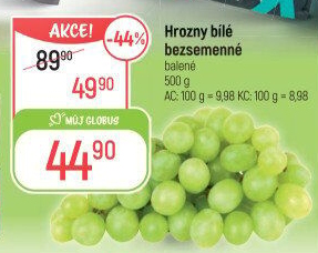 Hrozny bílé bezsemenné