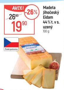 Sýr Eidam uzený 44% Jihočeský Madeta