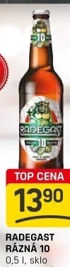 Pivo světlé výčepní Rázná 10° Radegast
