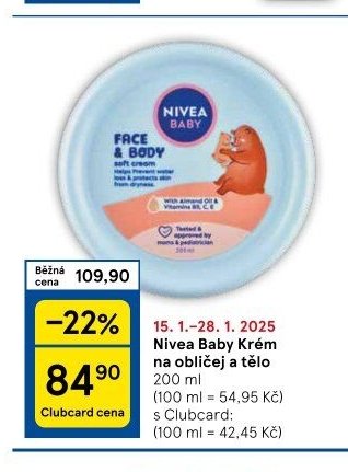 Nivea Baby Krém na obličej a tělo