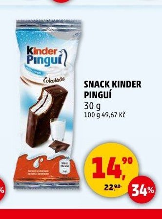 SNACK KINDER PINGUÍ 30 g