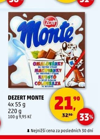 DEZERT MONTE 4x 55 g 220 g