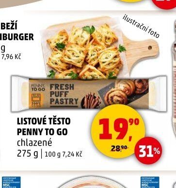 Listové těsto Penny To Go 275 g