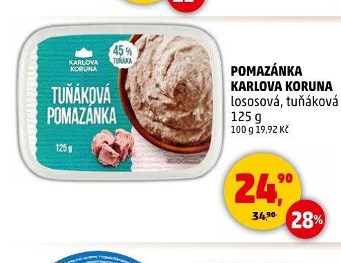 Pomazánka Karlova Koruna lososová, tuňáková 125 g