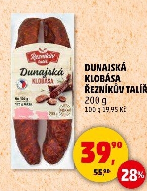 Dunajská klobása Řezníkův talíř