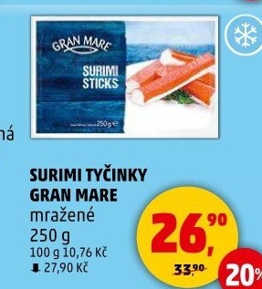 Krabí tyčinky mražené Gran Mare