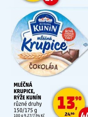Mléčná rýže Mlékárna Kunín