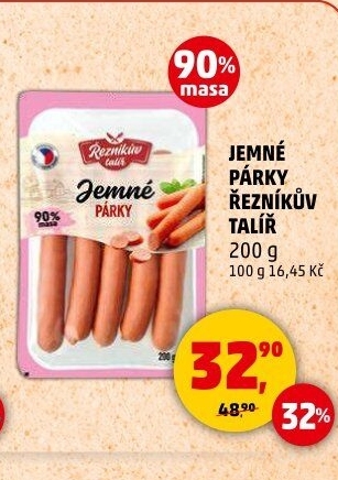 Párky jemné Řezníkův talíř