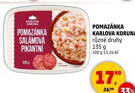 Pomazánky Karlova Koruna
