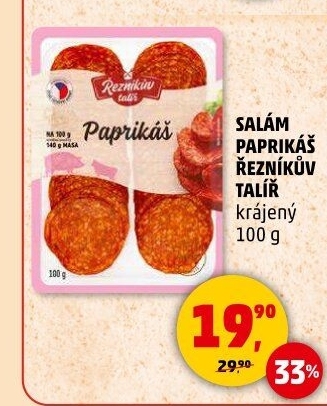 Salám Paprikáš Řezníkův talíř