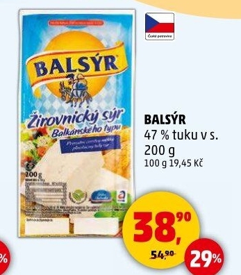 Sýr Balsýr Mlékárna Žirovnice