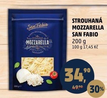 Sýr Mozzarella strouhaná San Fabio