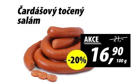 Salám čardášový točený