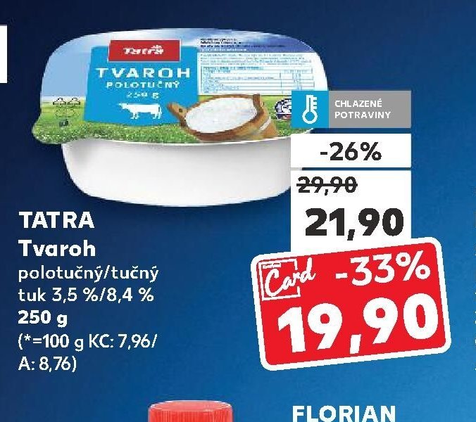TATRA Tvaroh polotučný/tučný 250 g