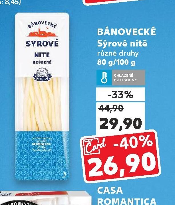 BÁNOVECKÉ Sýrové nitě 80 g