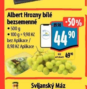 Albert Hrozny bílé bezsemenné