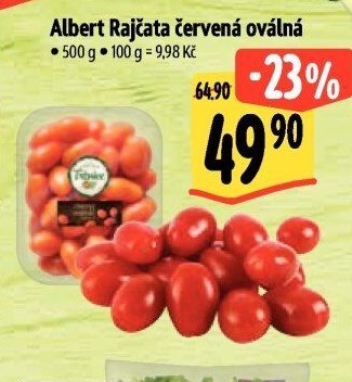 Albert Rajčata červená oválná