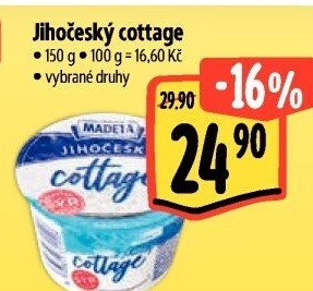 Sýr Cottage Jihočeský Madeta