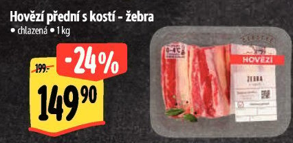 Hovězí přední s kostí - žebro Albert