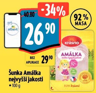 Šunka Amálka nejvyšší jakosti Krásno