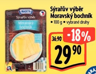 Sýr Moravský bochník 45% Sýrařův výběr Madeta